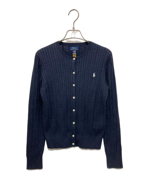 POLO RALPH LAUREN（ポロ・ラルフローレン）POLO RALPH LAUREN (ポロ・ラルフローレン) ケーブルニットカーディガン ネイビー サイズ:キッズサイズ：XL(16)の古着・服飾アイテム