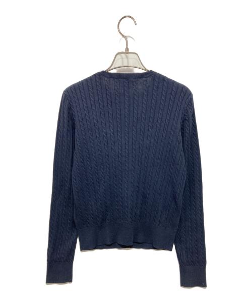 POLO RALPH LAUREN（ポロ・ラルフローレン）POLO RALPH LAUREN (ポロ・ラルフローレン) ケーブルニットカーディガン ネイビー サイズ:キッズサイズ：XL(16)の古着・服飾アイテム