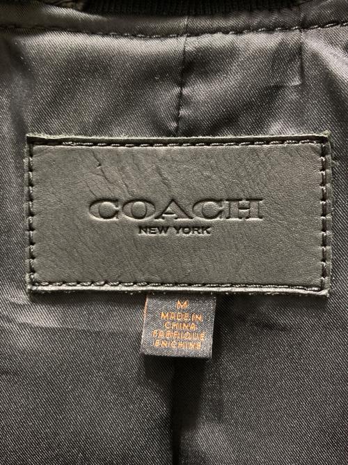 COACH（コーチ）COACH (コーチ) レザージャケット ブラック サイズ:Mの古着・服飾アイテム