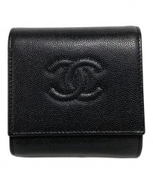 CHANEL（シャネル）の古着「2つ折り財布」｜ブラック