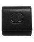 CHANEL（シャネル）の古着「2つ折り財布」｜ブラック