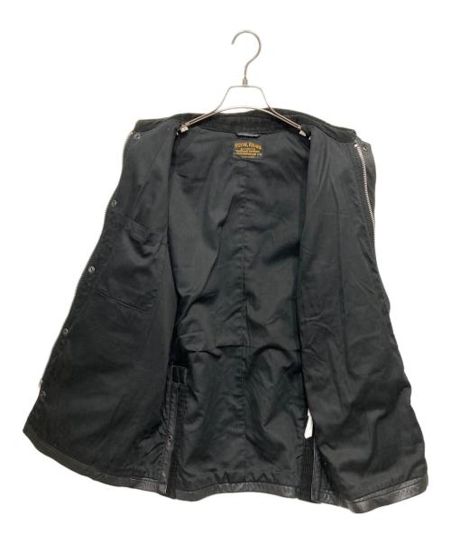 ROYAL KHAKI（ロイヤルカーキ）ROYAL KHAKI (ロイヤルカーキ) ゴートスキンレザージャケット ブラック サイズ:Mediumの古着・服飾アイテム
