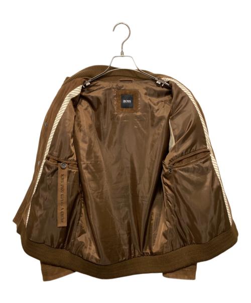 BOSS HUGO BOSS（ボス ヒューゴボス）BOSS HUGO BOSS (ボス ヒューゴボス) スウェードジャケット ブラウン サイズ:UK46の古着・服飾アイテム