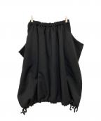 COMME des GARCONS COMME des GARCONSコムデギャルソン コムデギャルソン）の古着「ウールギャバ変形スカート」｜ブラック