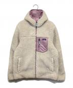 Patagoniaパタゴニア）の古着「キッズ・リバーシブル・レディ・フレディ・フーディ」｜アイボリー