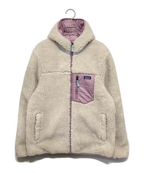 Patagonia（パタゴニア）Patagonia (パタゴニア) キッズ・リバーシブル・レディ・フレディ・フーディ アイボリー サイズ:キッズサイズ：XXL(16-18)の古着・服飾アイテム
