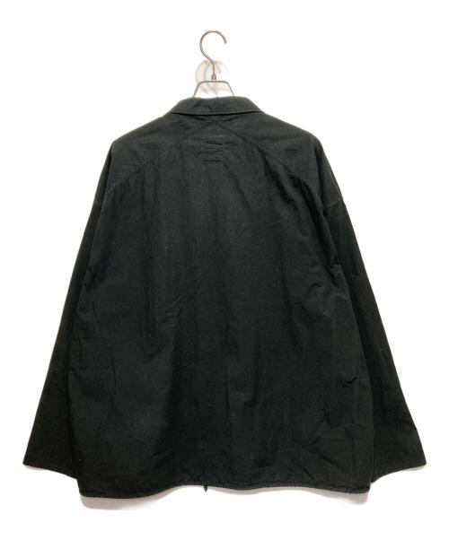 nanamica（ナナミカ）nanamica (ナナミカ) コットンウールデッキシャツ ブラック サイズ:XLの古着・服飾アイテム