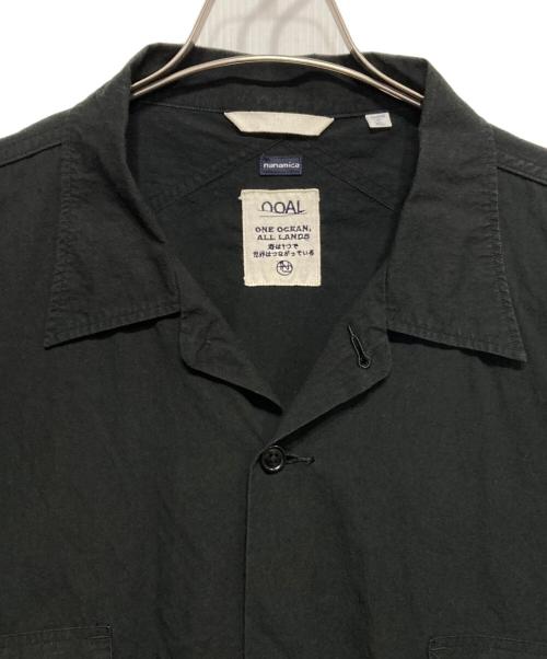 nanamica（ナナミカ）nanamica (ナナミカ) コットンウールデッキシャツ ブラック サイズ:XLの古着・服飾アイテム