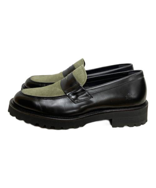 kenford（ケンフォード）kenford (ケンフォード) ローファー カーキ×ブラック サイズ:27の古着・服飾アイテム