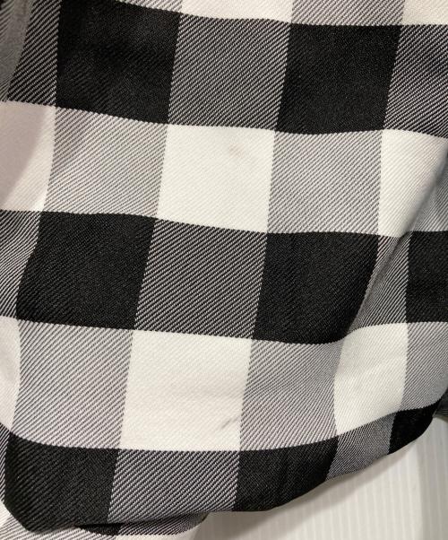 COMME des GARCONS（コムデギャルソン）COMME des GARCONS (コムデギャルソン) ベロア切替ギンガムチェックサルエルパンツ ホワイト×ブラック サイズ:XSの古着・服飾アイテム