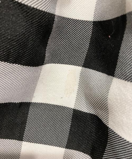 COMME des GARCONS（コムデギャルソン）COMME des GARCONS (コムデギャルソン) ベロア切替ギンガムチェックサルエルパンツ ホワイト×ブラック サイズ:XSの古着・服飾アイテム