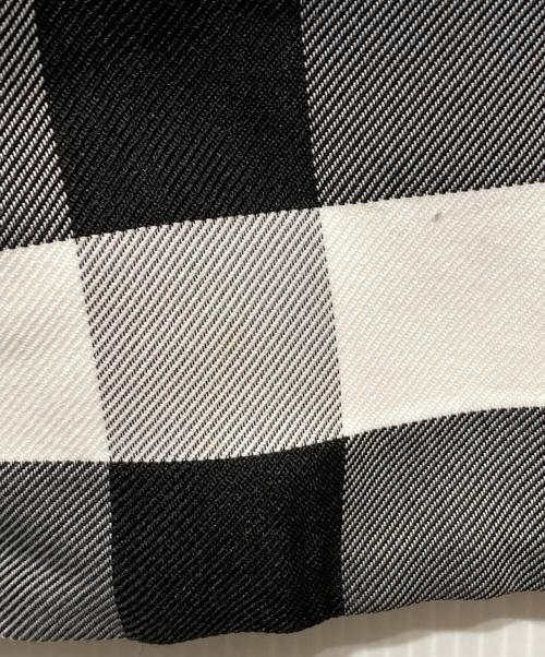 COMME des GARCONS（コムデギャルソン）COMME des GARCONS (コムデギャルソン) ベロア切替ギンガムチェックサルエルパンツ ホワイト×ブラック サイズ:XSの古着・服飾アイテム