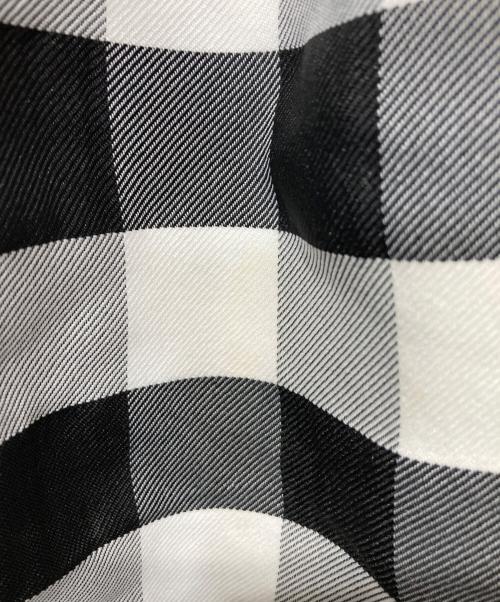COMME des GARCONS（コムデギャルソン）COMME des GARCONS (コムデギャルソン) ベロア切替ギンガムチェックサルエルパンツ ホワイト×ブラック サイズ:XSの古着・服飾アイテム