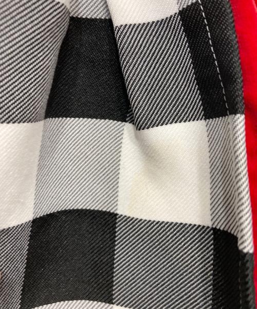 COMME des GARCONS（コムデギャルソン）COMME des GARCONS (コムデギャルソン) ベロア切替ギンガムチェックサルエルパンツ ホワイト×ブラック サイズ:XSの古着・服飾アイテム