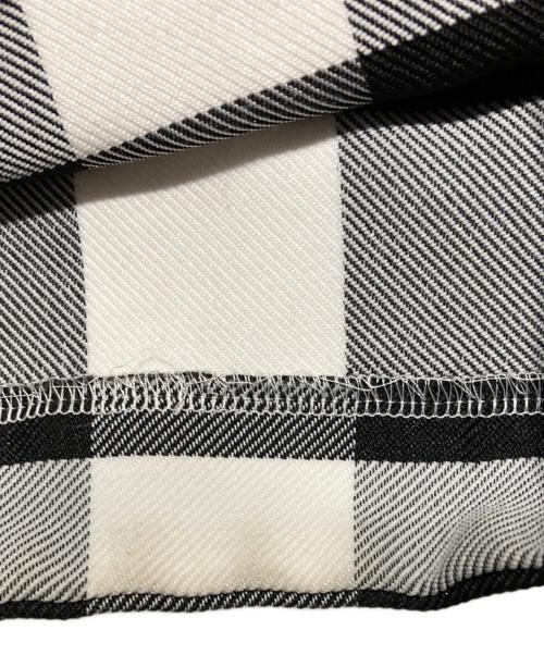 COMME des GARCONS（コムデギャルソン）COMME des GARCONS (コムデギャルソン) ベロア切替ギンガムチェックサルエルパンツ ホワイト×ブラック サイズ:XSの古着・服飾アイテム