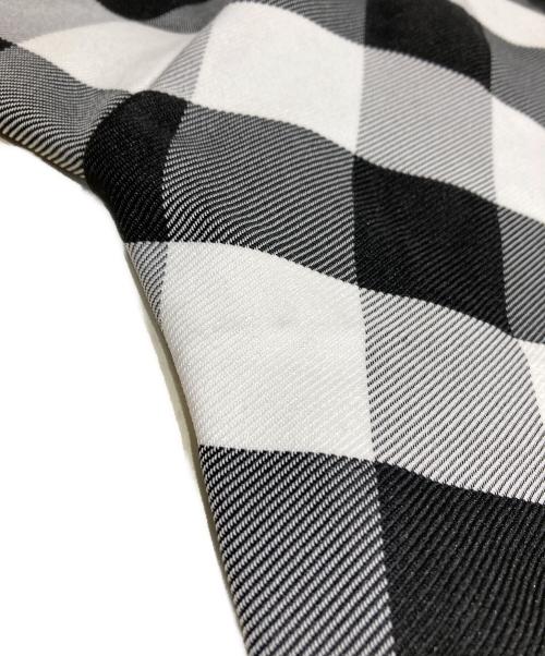 COMME des GARCONS（コムデギャルソン）COMME des GARCONS (コムデギャルソン) ベロア切替ギンガムチェックサルエルパンツ ホワイト×ブラック サイズ:XSの古着・服飾アイテム