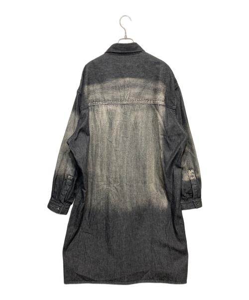 Y's（ワイズ）Y's (ワイズ) SPOTTED DENIM BIG GOWN BLOUSE ブラック サイズ:2の古着・服飾アイテム