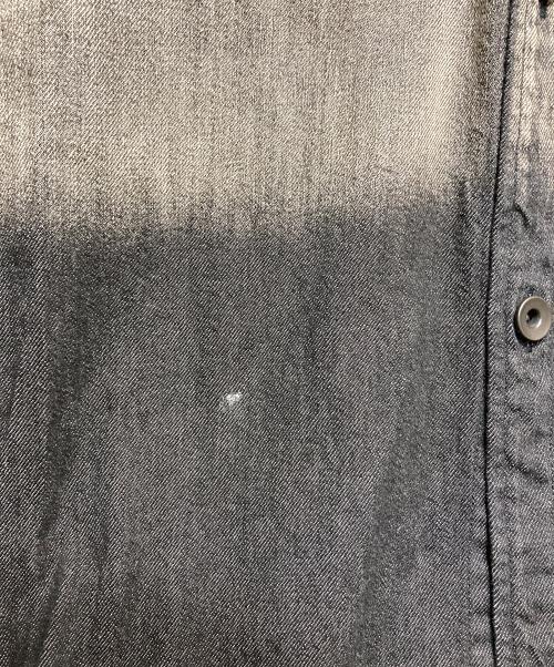 Y's（ワイズ）Y's (ワイズ) SPOTTED DENIM BIG GOWN BLOUSE ブラック サイズ:2の古着・服飾アイテム