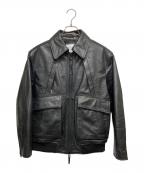 hotel palaceホテルプレイス）の古着「シングルライダース レザーJKT」｜ブラック