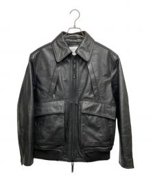 hotel palace（ホテルプレイス）の古着「シングルライダース レザーJKT」｜ブラック