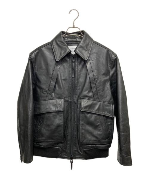 hotel palace（ホテルプレイス）hotel palace (ホテルプレイス) シングルライダース レザーJKT ブラック サイズ:Mの古着・服飾アイテム