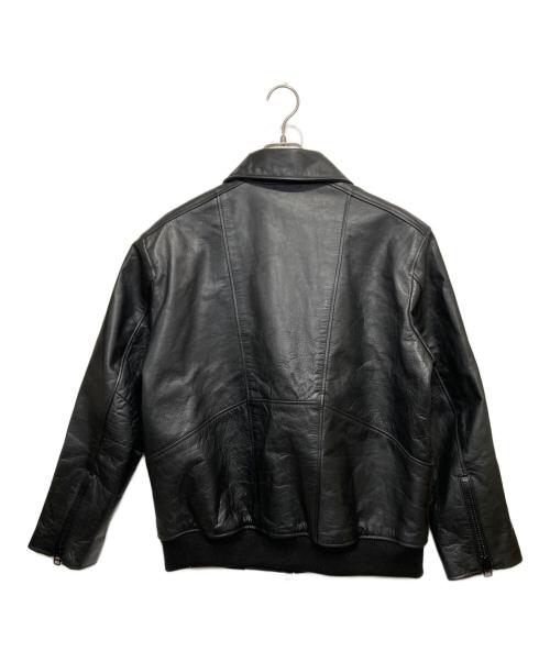 hotel palace（ホテルプレイス）hotel palace (ホテルプレイス) シングルライダース レザーJKT ブラック サイズ:Mの古着・服飾アイテム