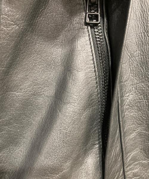 hotel palace（ホテルプレイス）hotel palace (ホテルプレイス) シングルライダース レザーJKT ブラック サイズ:Mの古着・服飾アイテム