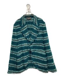 COMME des GARCONS HOMME（コムデギャルソン オム）の古着「モヘヤ混ニットジャケット」｜グリーン