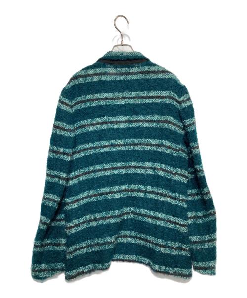 COMME des GARCONS HOMME（コムデギャルソン オム）COMME des GARCONS HOMME (コムデギャルソン オム) モヘヤ混ニットジャケット グリーン サイズ:Mの古着・服飾アイテム
