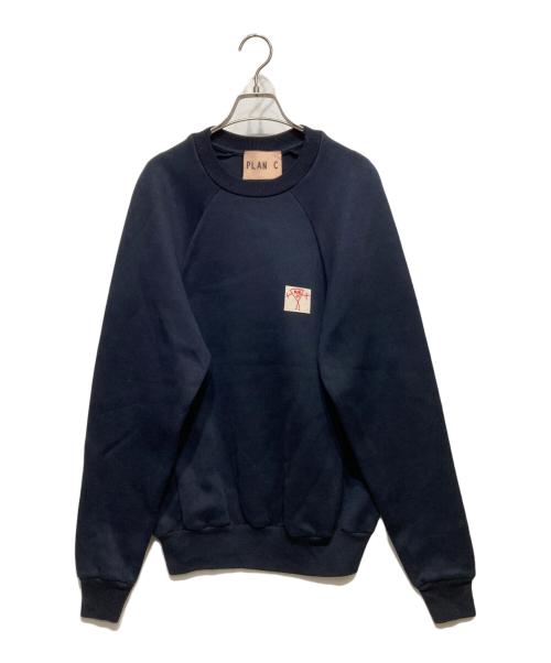 PLAN C（プランシー）PLAN C (プランシー) ワンポイントワッペンスウェット ネイビー サイズ:XSの古着・服飾アイテム