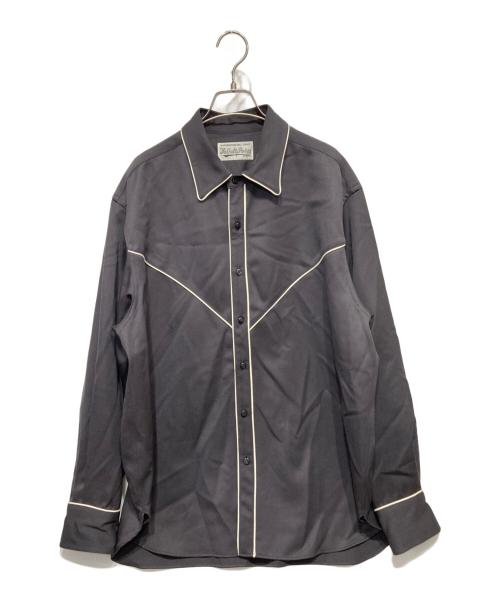 WACKO MARIA（ワコマリア）WACKO MARIA (ワコマリア) ウール パイピング ウエスタンシャツ グレー サイズ:Mの古着・服飾アイテム
