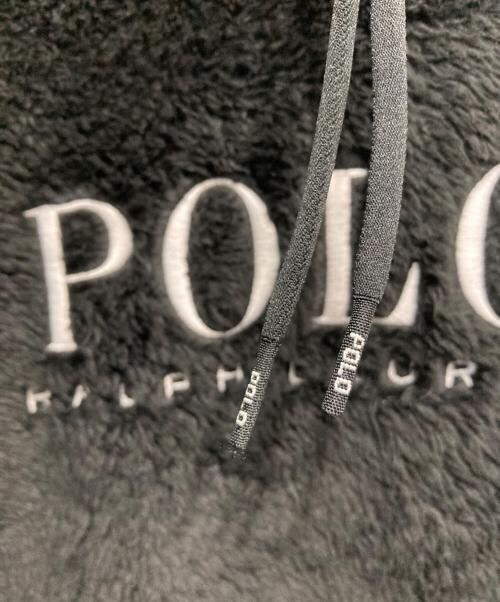 POLO RALPH LAUREN（ポロ・ラルフローレン）POLO RALPH LAUREN (ポロ・ラルフローレン) ロゴ刺繍 フリース フーディー ブラック サイズ:Sの古着・服飾アイテム