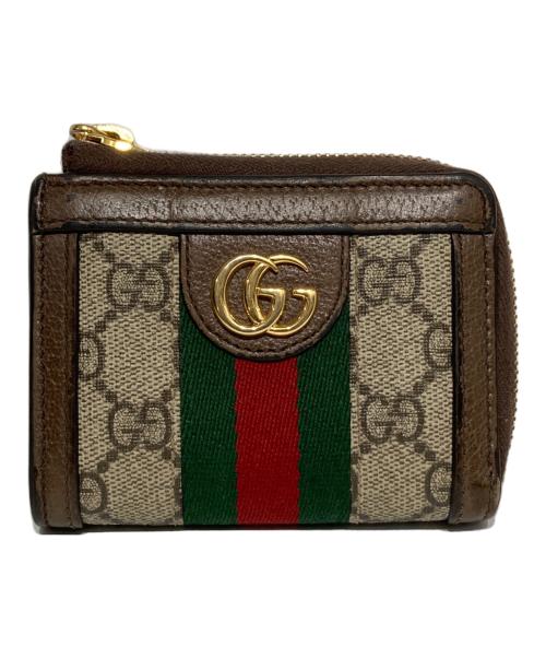 GUCCI（グッチ）GUCCI (グッチ) GGスプリーム / シェリーラインのL字ファスナーコインケースの古着・服飾アイテム
