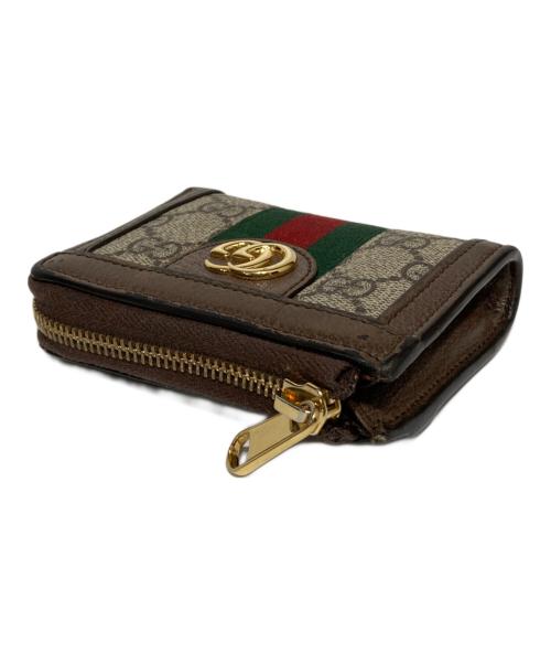 GUCCI（グッチ）GUCCI (グッチ) GGスプリーム / シェリーラインのL字ファスナーコインケースの古着・服飾アイテム