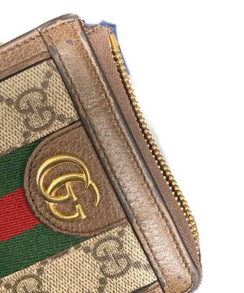 GUCCI（グッチ）GUCCI (グッチ) GGスプリーム / シェリーラインのL字ファスナーコインケースの古着・服飾アイテム