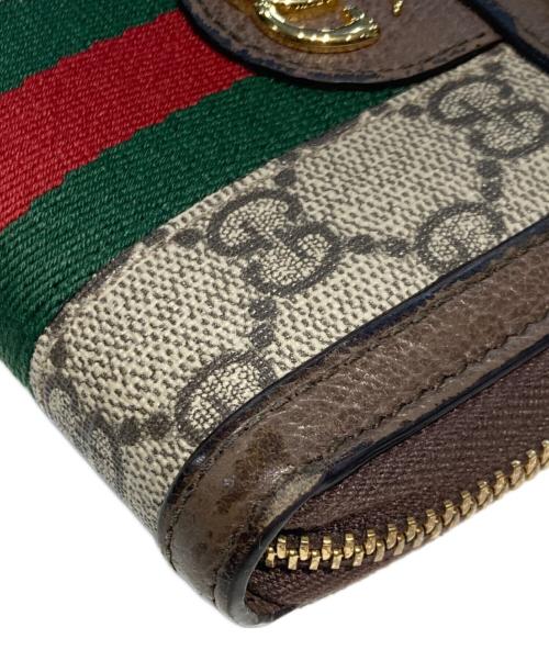 GUCCI（グッチ）GUCCI (グッチ) GGスプリーム / シェリーラインのL字ファスナーコインケースの古着・服飾アイテム