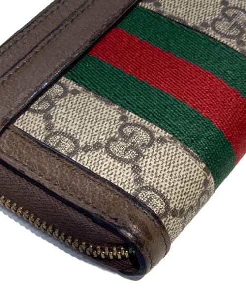 GUCCI（グッチ）GUCCI (グッチ) GGスプリーム / シェリーラインのL字ファスナーコインケースの古着・服飾アイテム