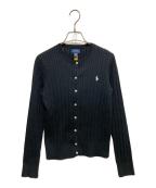 POLO RALPH LAURENポロ・ラルフローレン）の古着「ケーブルニットカーディガン」｜ブラック