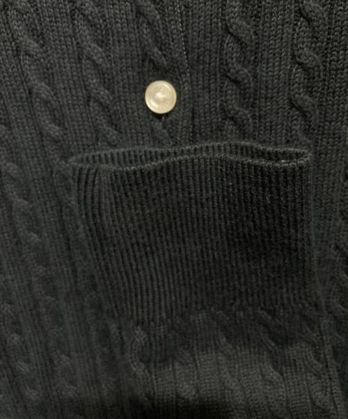 POLO RALPH LAUREN（ポロ・ラルフローレン）POLO RALPH LAUREN (ポロ・ラルフローレン) ケーブルニットカーディガン ブラック サイズ:XLの古着・服飾アイテム