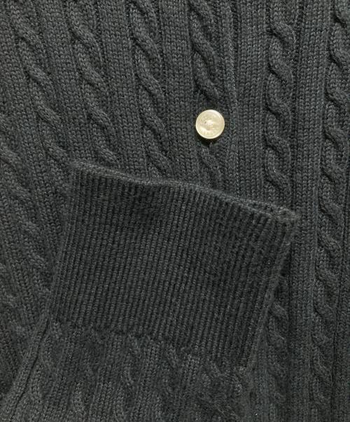 POLO RALPH LAUREN（ポロ・ラルフローレン）POLO RALPH LAUREN (ポロ・ラルフローレン) ケーブルニットカーディガン ブラック サイズ:XLの古着・服飾アイテム