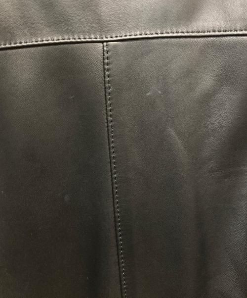 23区（ニジュウサンク）23区 (ニジュウサンク) レザーノーカラージャケット ブラック サイズ:38の古着・服飾アイテム