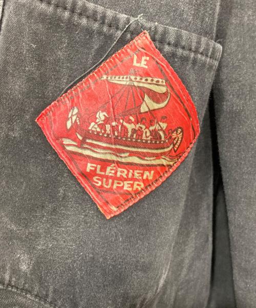 le super flerien（ル シュペール フレリアン）le super flerien (ル シュペール フレリアン)  50sブラックモールスキンフレンチワークジャケット ブラック サイズ:表記無しの古着・服飾アイテム