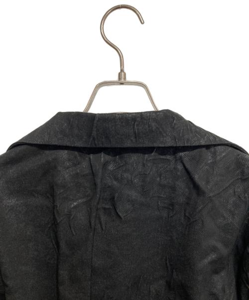 YOHJI YAMAMOTO（ヨウジヤマモト）YOHJI YAMAMOTO (ヨウジヤマモト) 箔プリントシワ加工ジャケット ブラック サイズ:1の古着・服飾アイテム
