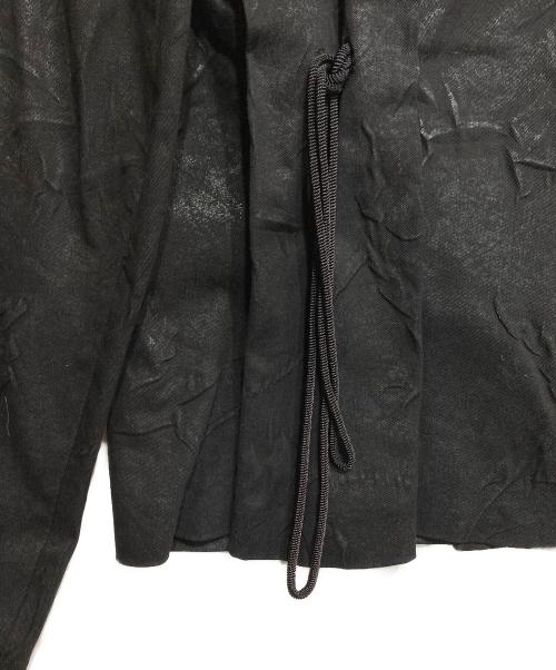 YOHJI YAMAMOTO（ヨウジヤマモト）YOHJI YAMAMOTO (ヨウジヤマモト) 箔プリントシワ加工ジャケット ブラック サイズ:1の古着・服飾アイテム