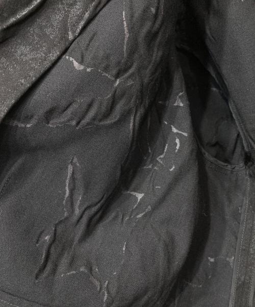 YOHJI YAMAMOTO（ヨウジヤマモト）YOHJI YAMAMOTO (ヨウジヤマモト) 箔プリントシワ加工ジャケット ブラック サイズ:1の古着・服飾アイテム