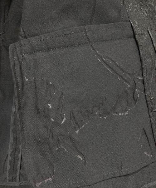 YOHJI YAMAMOTO（ヨウジヤマモト）YOHJI YAMAMOTO (ヨウジヤマモト) 箔プリントシワ加工ジャケット ブラック サイズ:1の古着・服飾アイテム