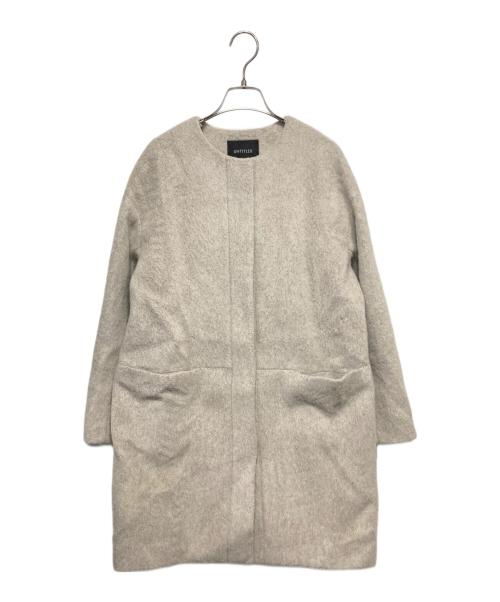 UNTITLED（アンタイトル）UNTITLED (アンタイトル) ノーカラーシャギーコート ベージュ サイズ:Mの古着・服飾アイテム