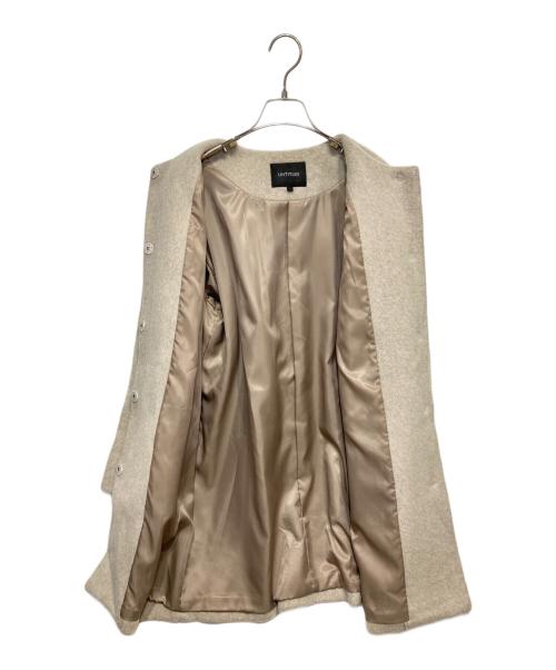 UNTITLED（アンタイトル）UNTITLED (アンタイトル) ノーカラーシャギーコート ベージュ サイズ:Mの古着・服飾アイテム