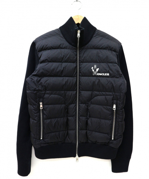 MONCLER（モンクレール）MONCLER (モンクレール) ニットスリーブライトダウンジャケット ブラック サイズ:M 19AW・「maglione tricot cardigan」の古着・服飾アイテム