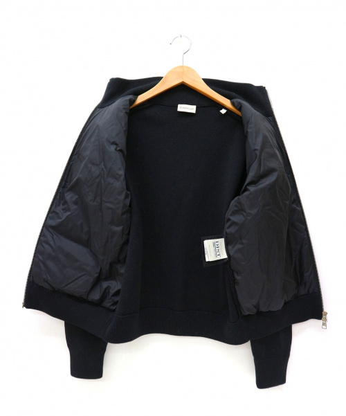 MONCLER（モンクレール）MONCLER (モンクレール) ニットスリーブライトダウンジャケット ブラック サイズ:M 19AW・「maglione tricot cardigan」の古着・服飾アイテム